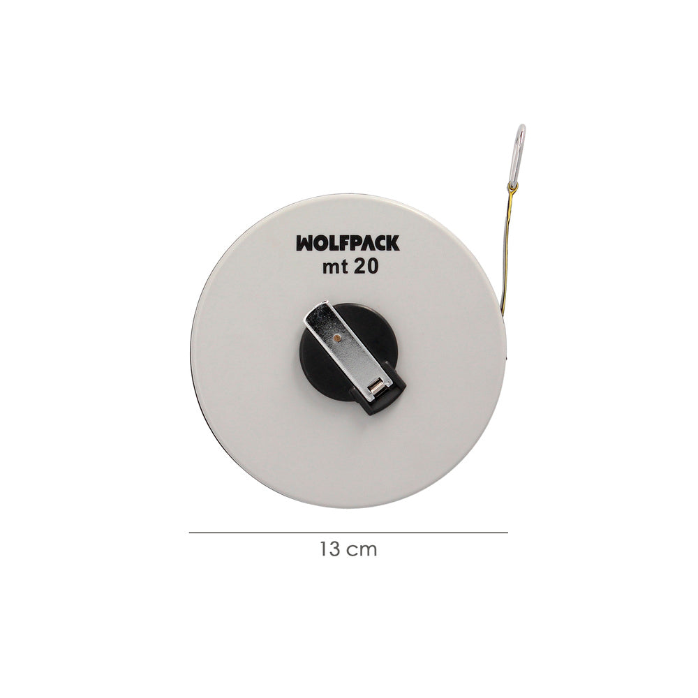 Cinta Métrica 20 m Fibra de Vidrio con Carcasa ABS