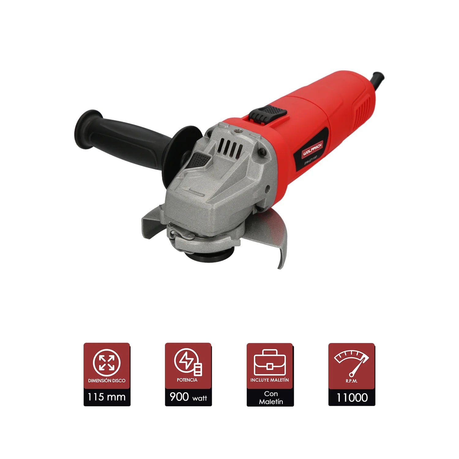 Amoladora Angular 900W Ø115mm, Potencia y Precisión en tus Manos