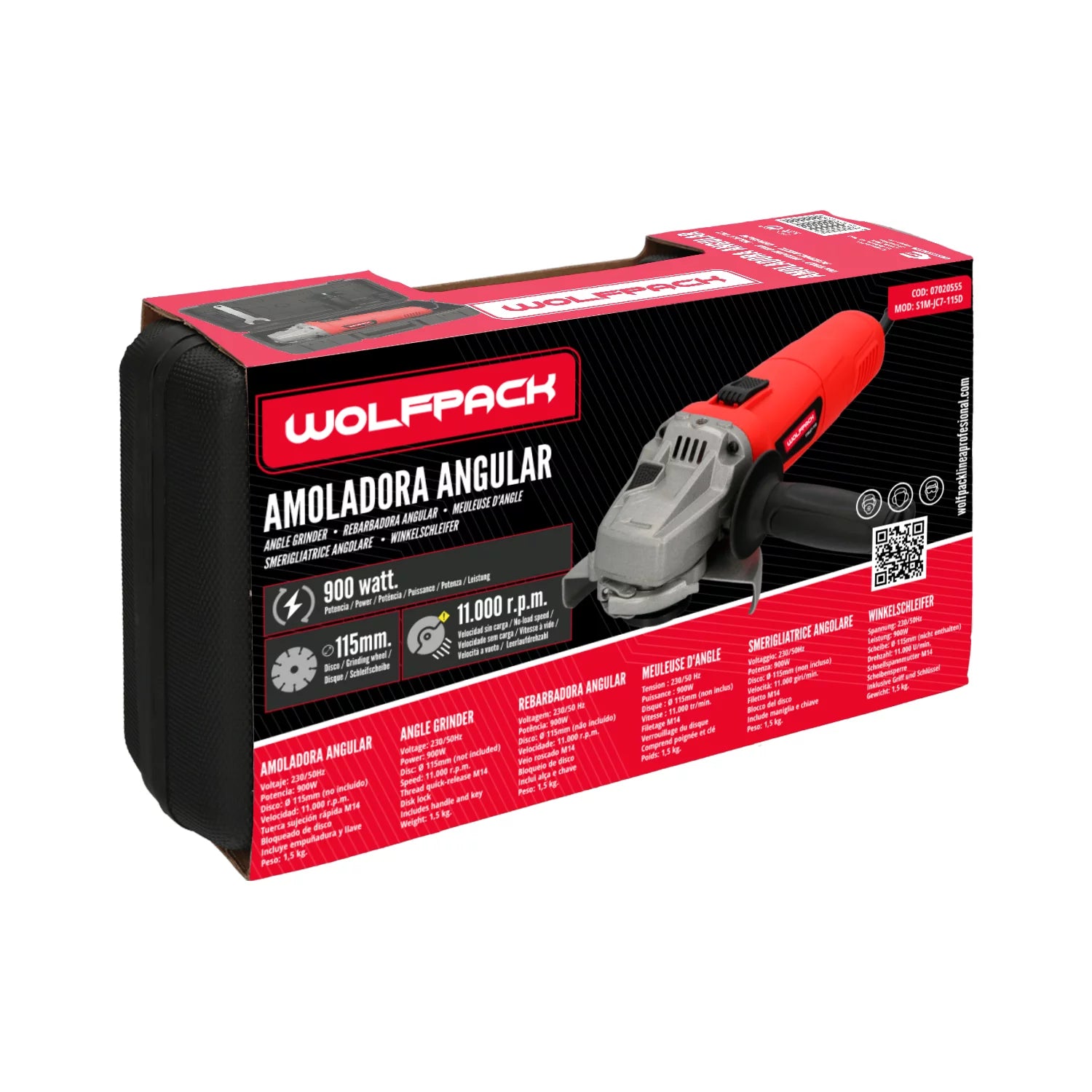 Amoladora Angular 900W Ø115mm, Potencia y Precisión en tus Manos