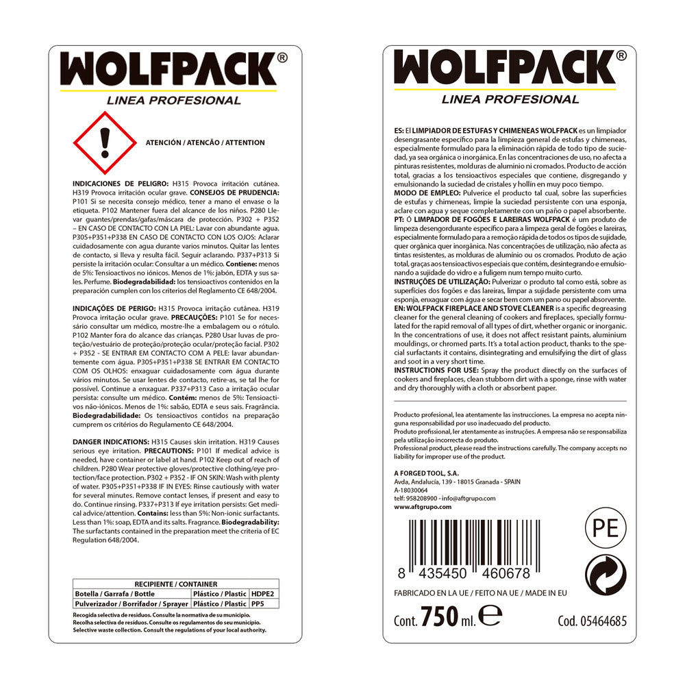 Limpiador para Estufas y Chimeneas 750 ml