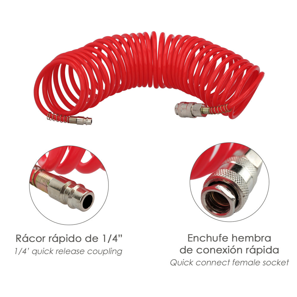 Kit de Accesorios para Compresor de Aire Comprimido 5 Piezas con Conexión Rápida | Inflado, Pintado y Limpieza