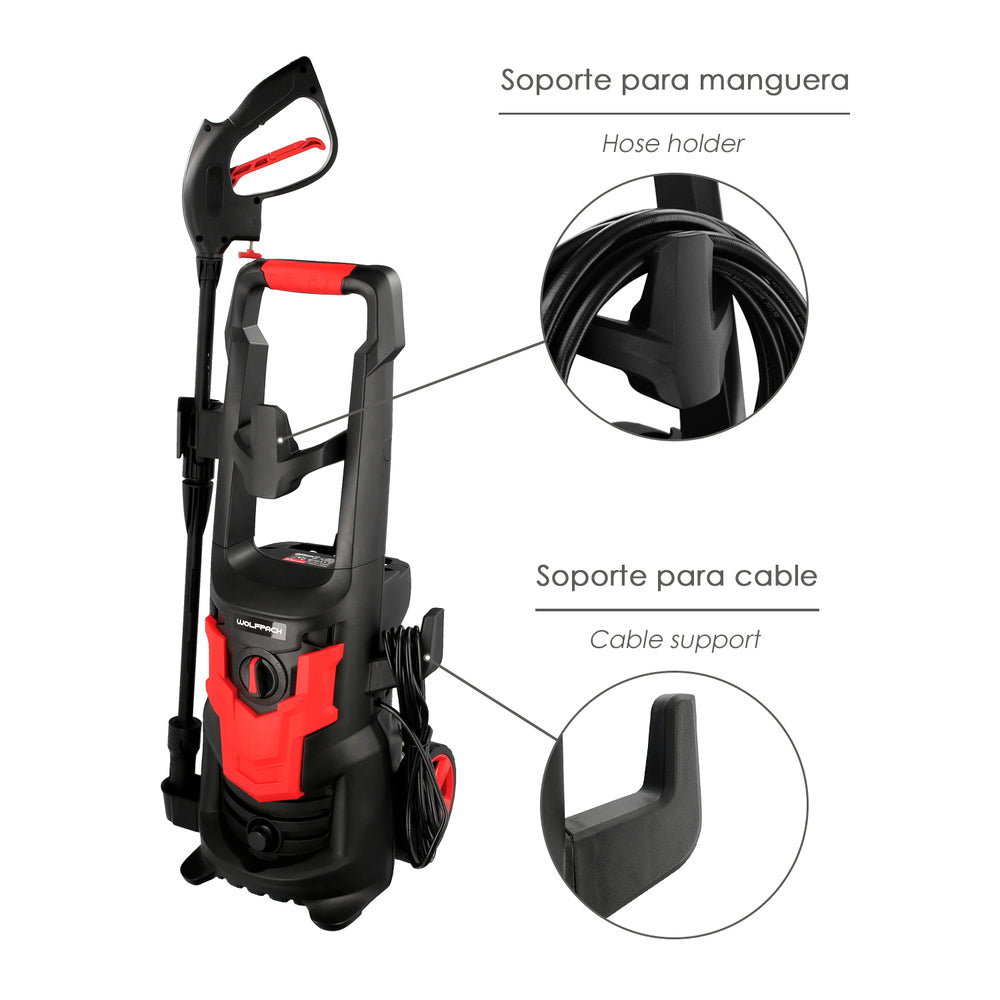 Hidrolimpiadora Alta Presión 135 bar | 1.800 W, 330 l/h, con Accesorios