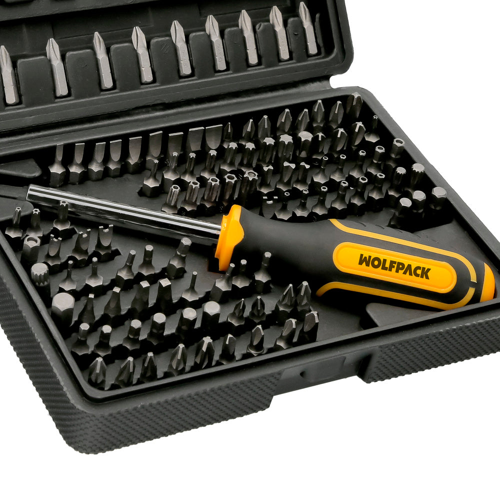 Juego de Puntas y Adaptadores 1/4" 122 Piezas con Maletín | Acero Cromo Vanadio