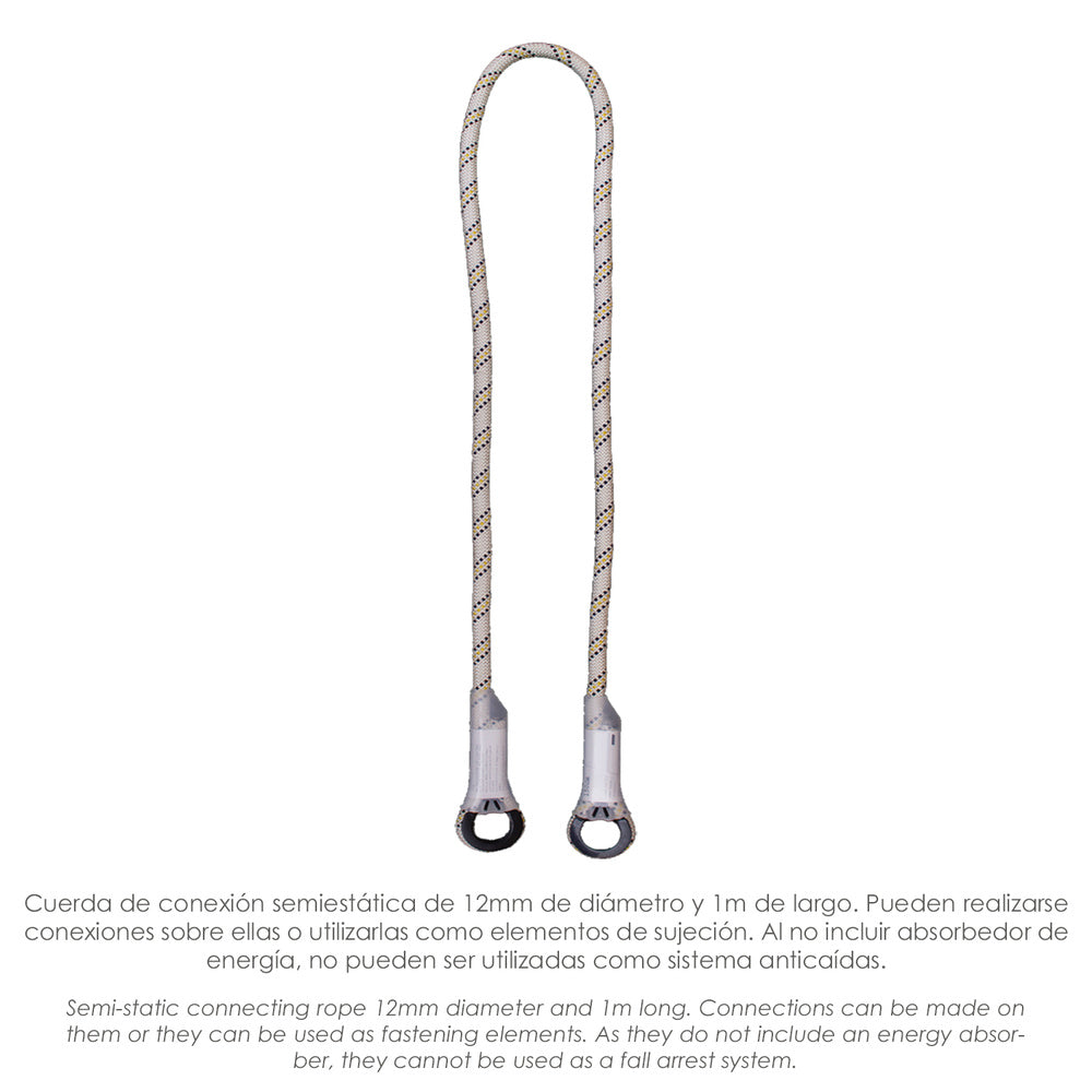 Cinturón de Seguridad con Cuerda y Mosquetón Anticaídas