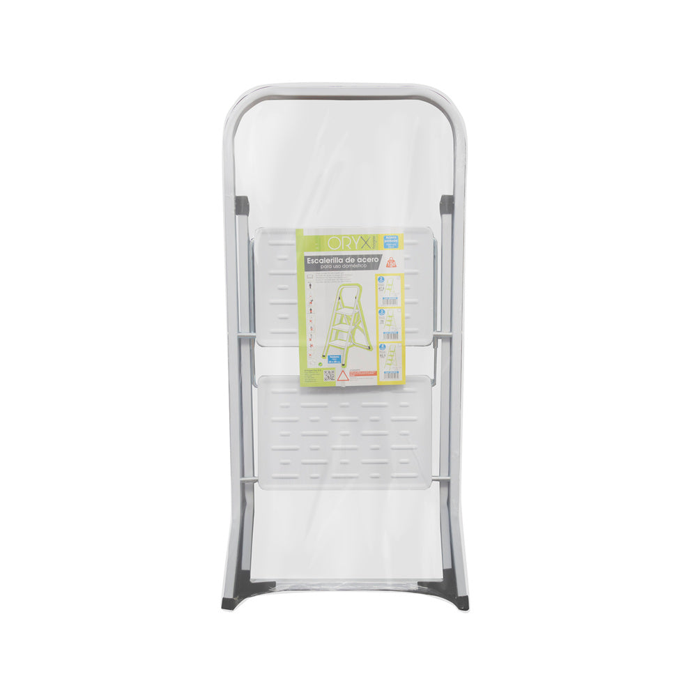 Escalera Oryx Aluminio 2 Peldaños - Plegable, Antideslizante, Ligera y Resistente