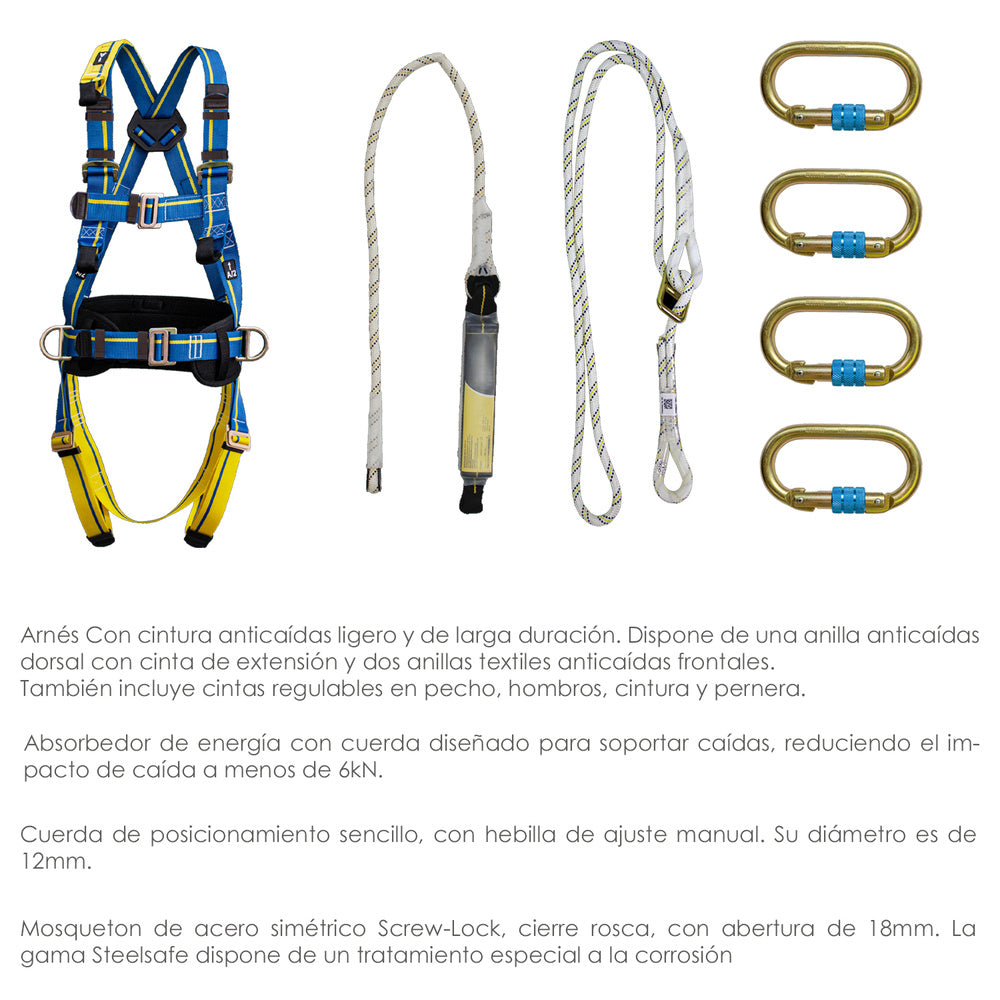 Arnés Anticaídas Kit de Seguridad Nº2 EN361 – 7 Piezas