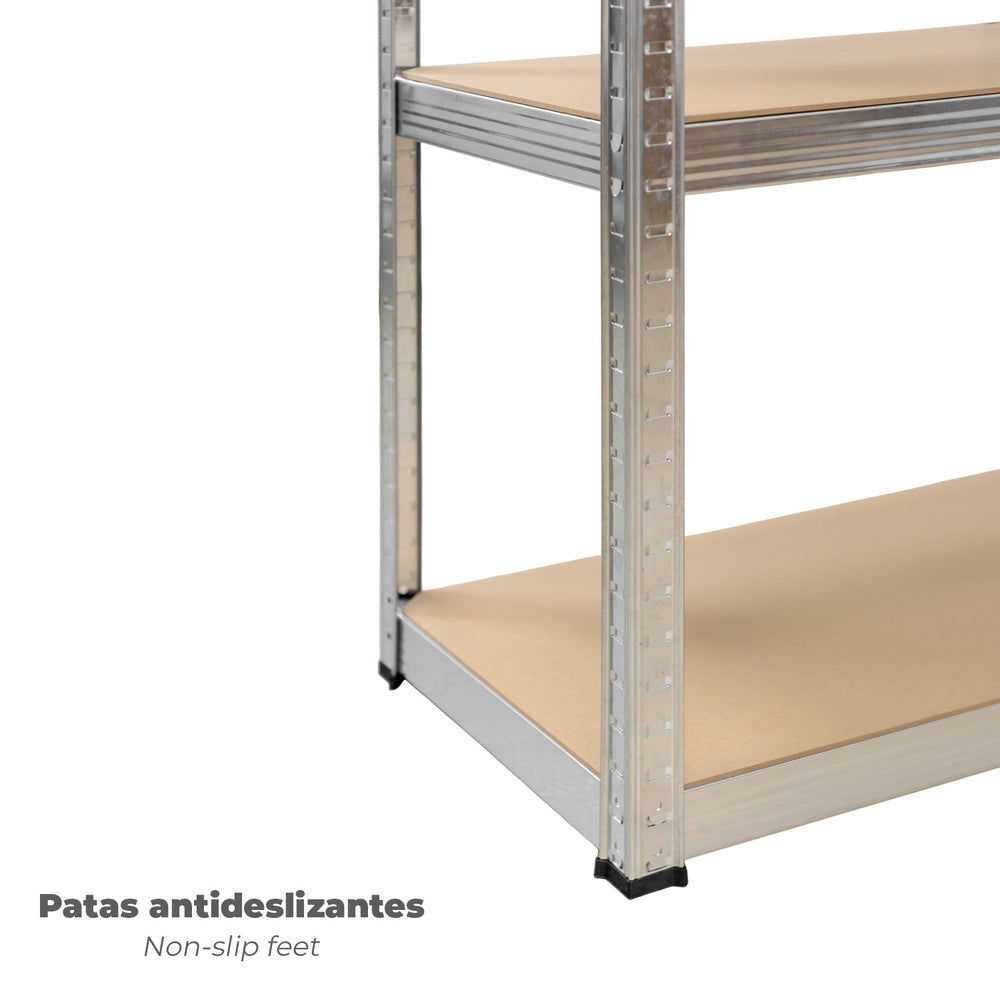 Estantería Sin Tornillos 90x40x180 cm | 5 Baldas 100 kg por nivel
