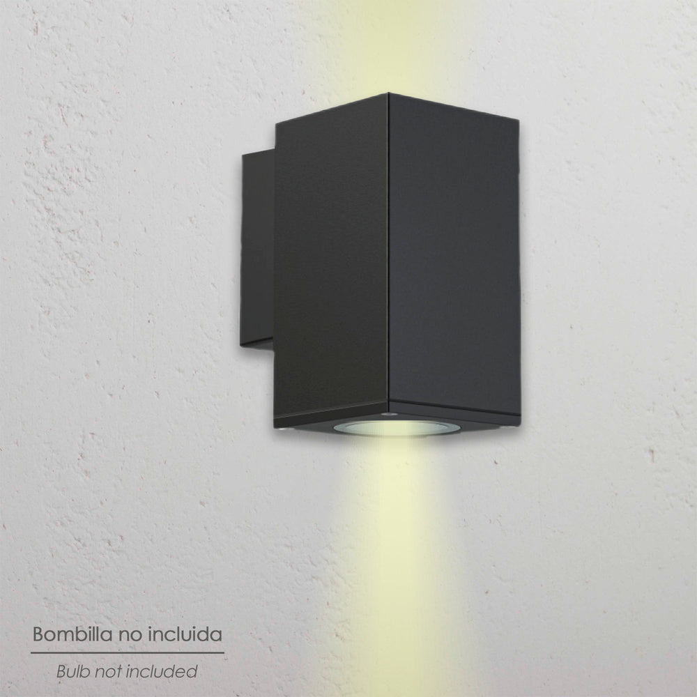 Lámpara Aplique Doble GU10 IP65 Negra