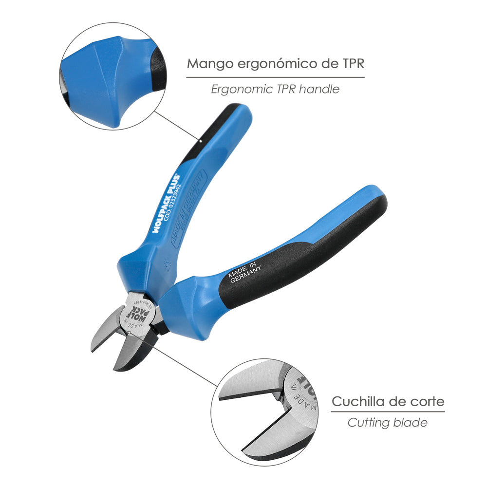 Alicates de Corte Diagonal DIN/ISO Plus 160 mm Heavy Duty – Profesional y Ergonómico