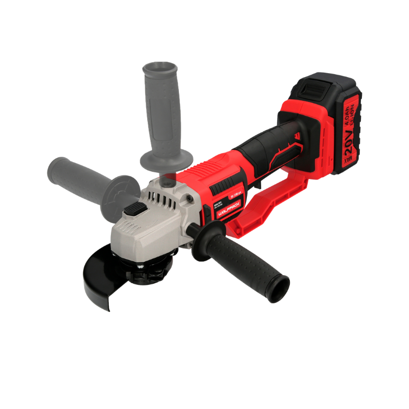 Amoladora Angular a Batería 20V Brushless Ø115mm con Maletín y Batería 4Ah