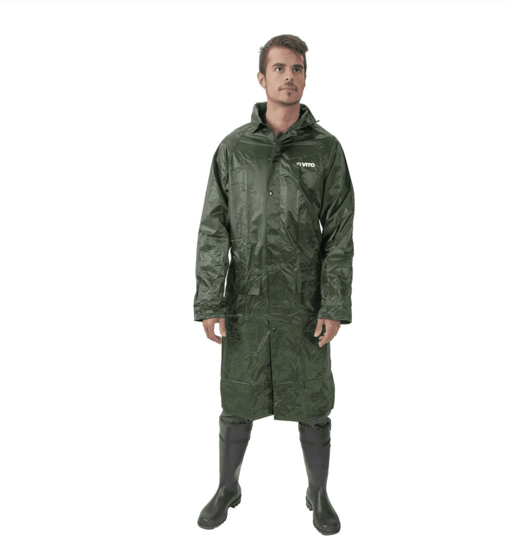 Chubasquero Impermeable de Nylon – CAT I, Ligero, Resistente y con Capucha Oculta