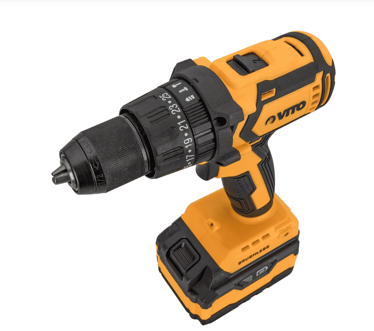 Taladro Atornillador Percutor Brushless 20V – 2 Baterías 4.0Ah + Kit 17 Piezas