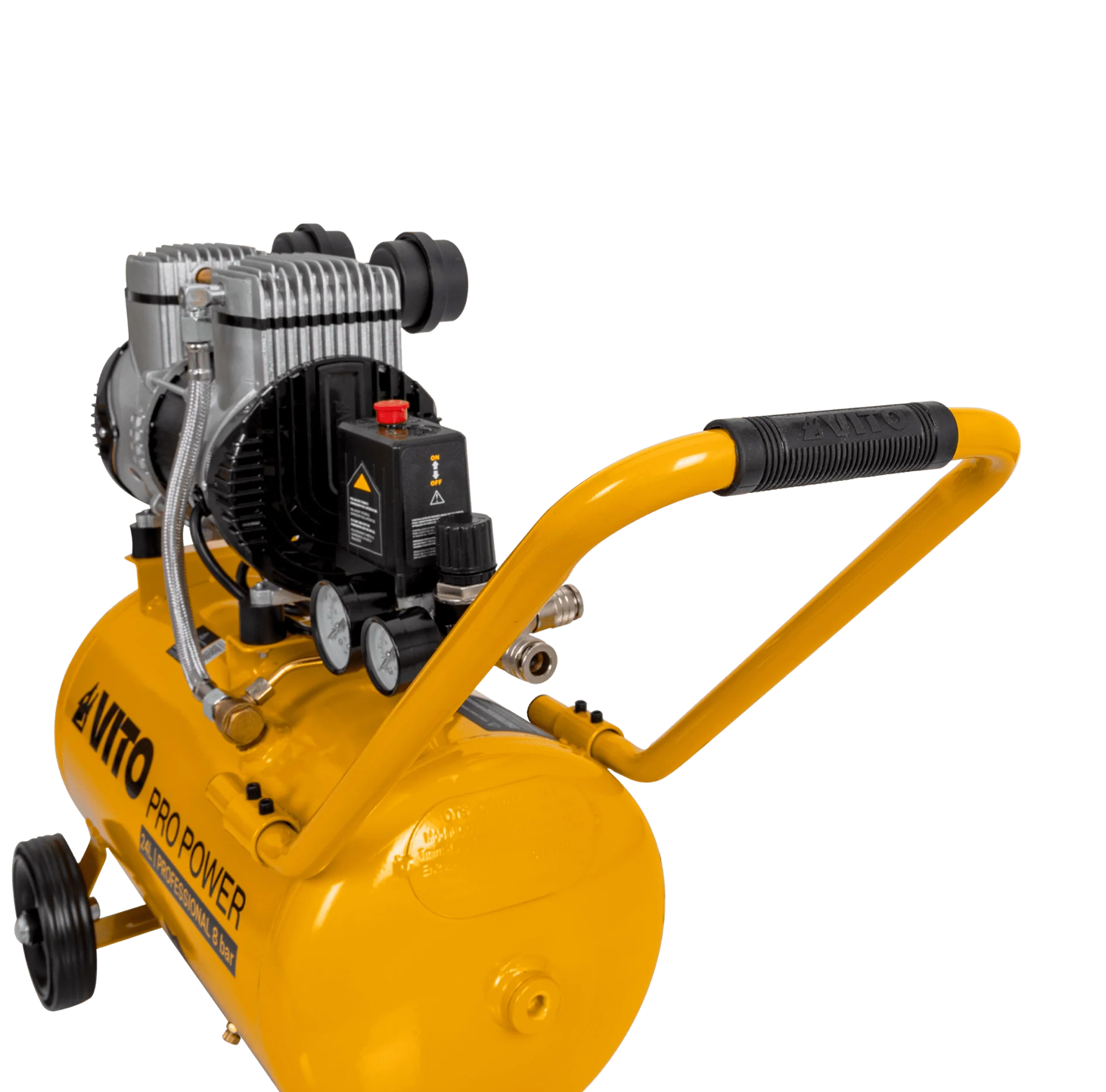 Compresor Silencioso sin Aceite 24L 2.0CV 8 bar | Bajo Ruido y Libre de Mantenimiento