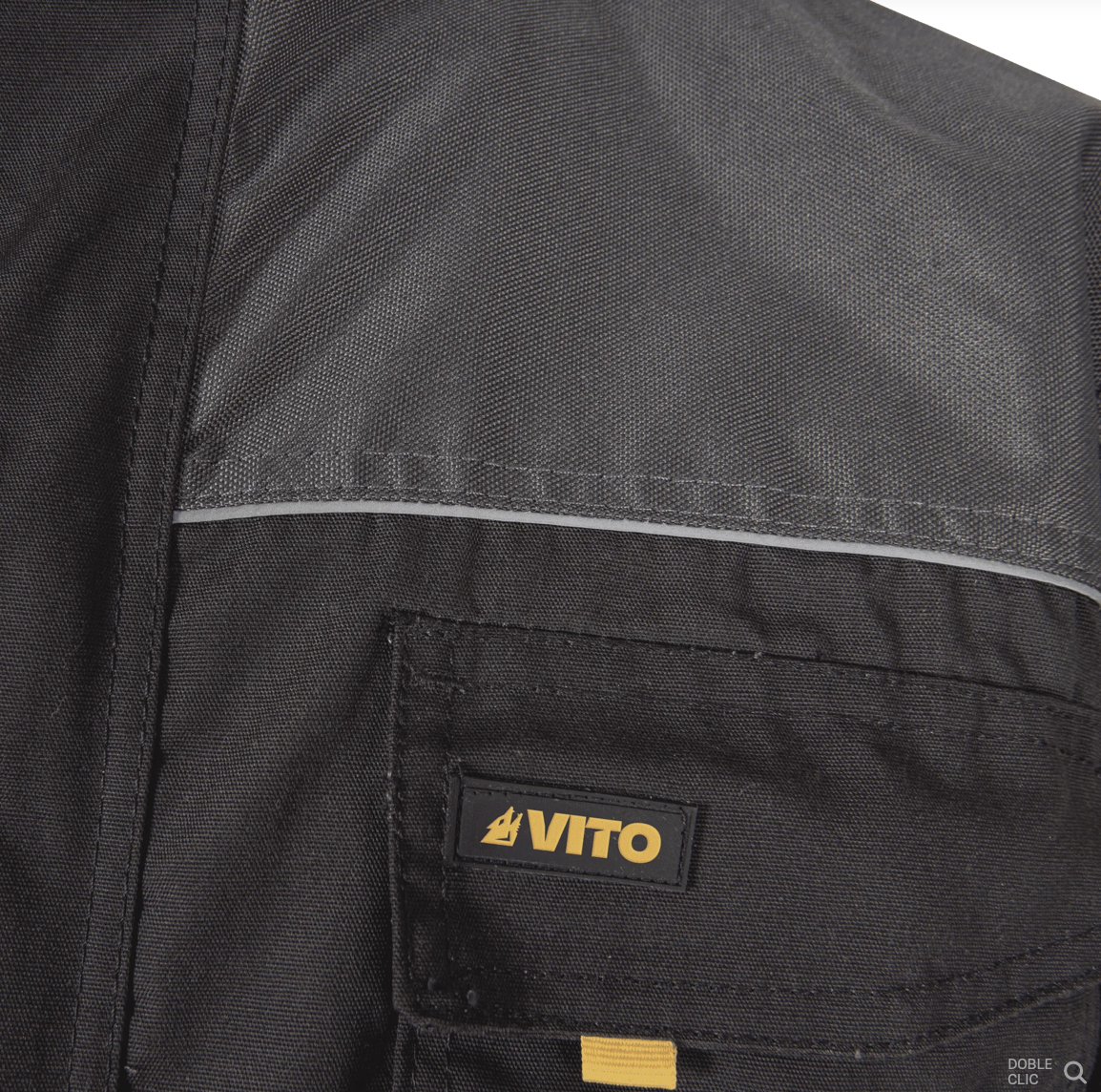 Chaqueta de Trabajo Comfort Plus Gris – 9 Bolsillos, Triple Costura y Cierre con Velcro