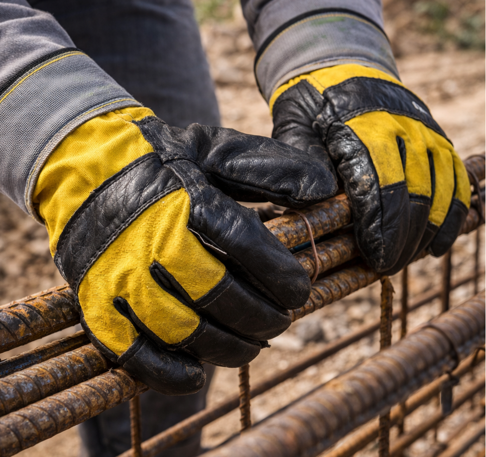 Guante de Trabajo en Cuero con Puño de Seguridad