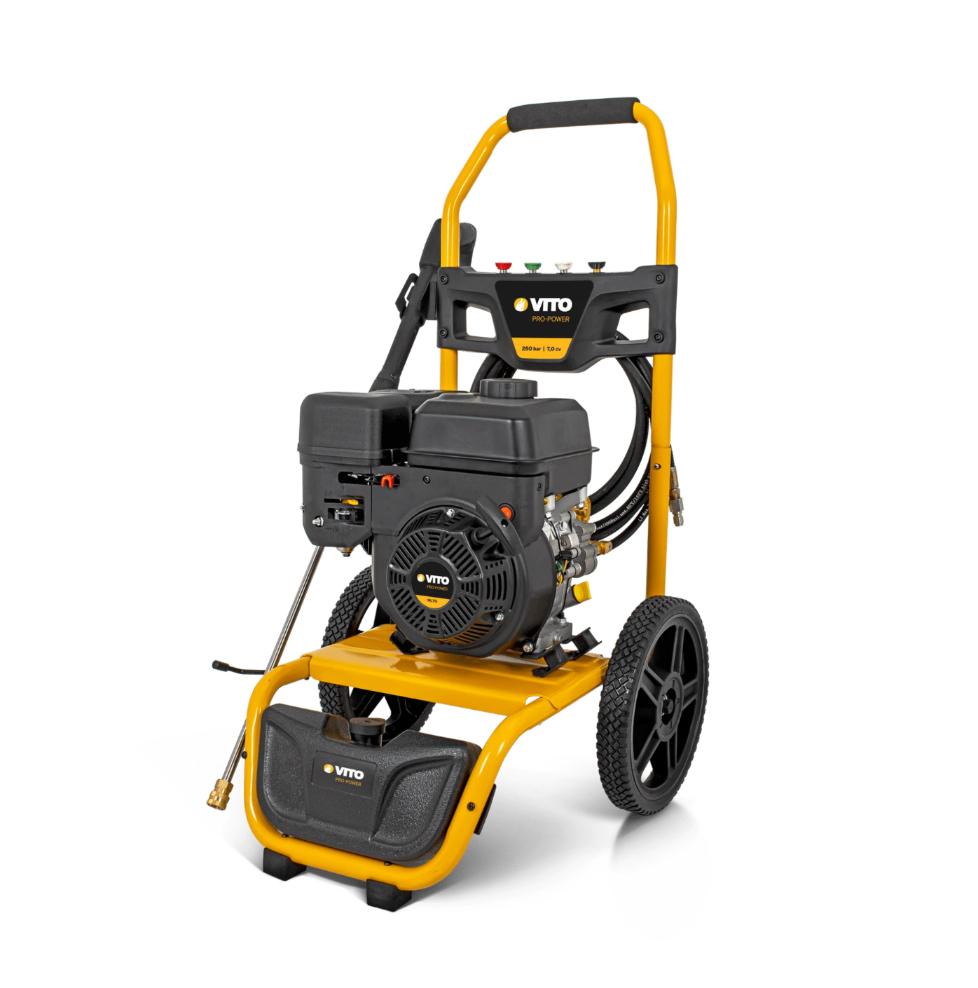 Hidrolimpiadora a Gasolina 207 cc, 7 CV, 250 bar, Manguera 8 m