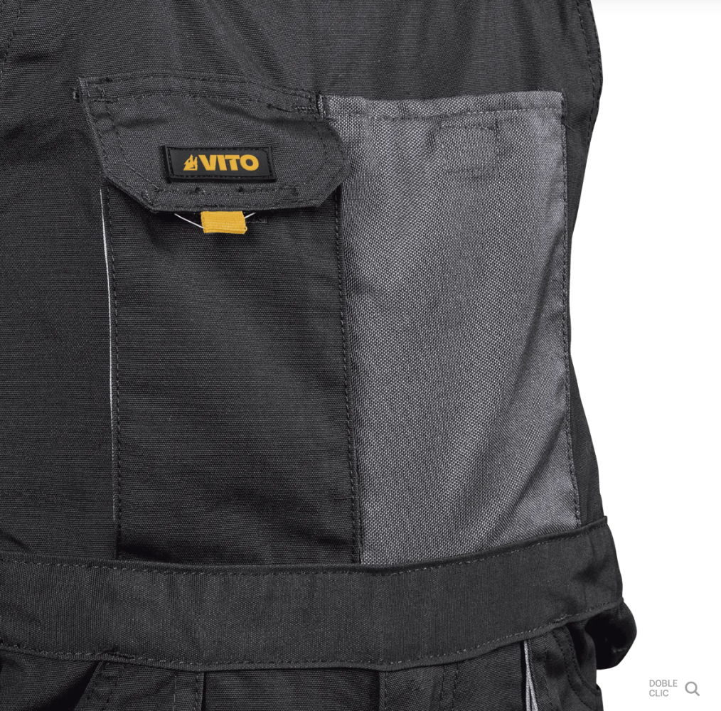 Jardinera de Trabajo Comfort Plus Gris – 10 Bolsillos, Triple Costura y Rodillas Reforzadas