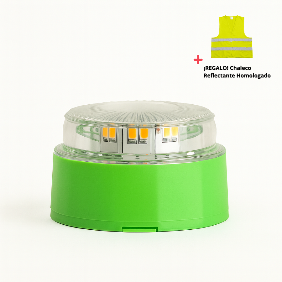Luz de Emergencia V16 Homologada DGT 3.0 – Geolocalizable + Chaleco de Regalo