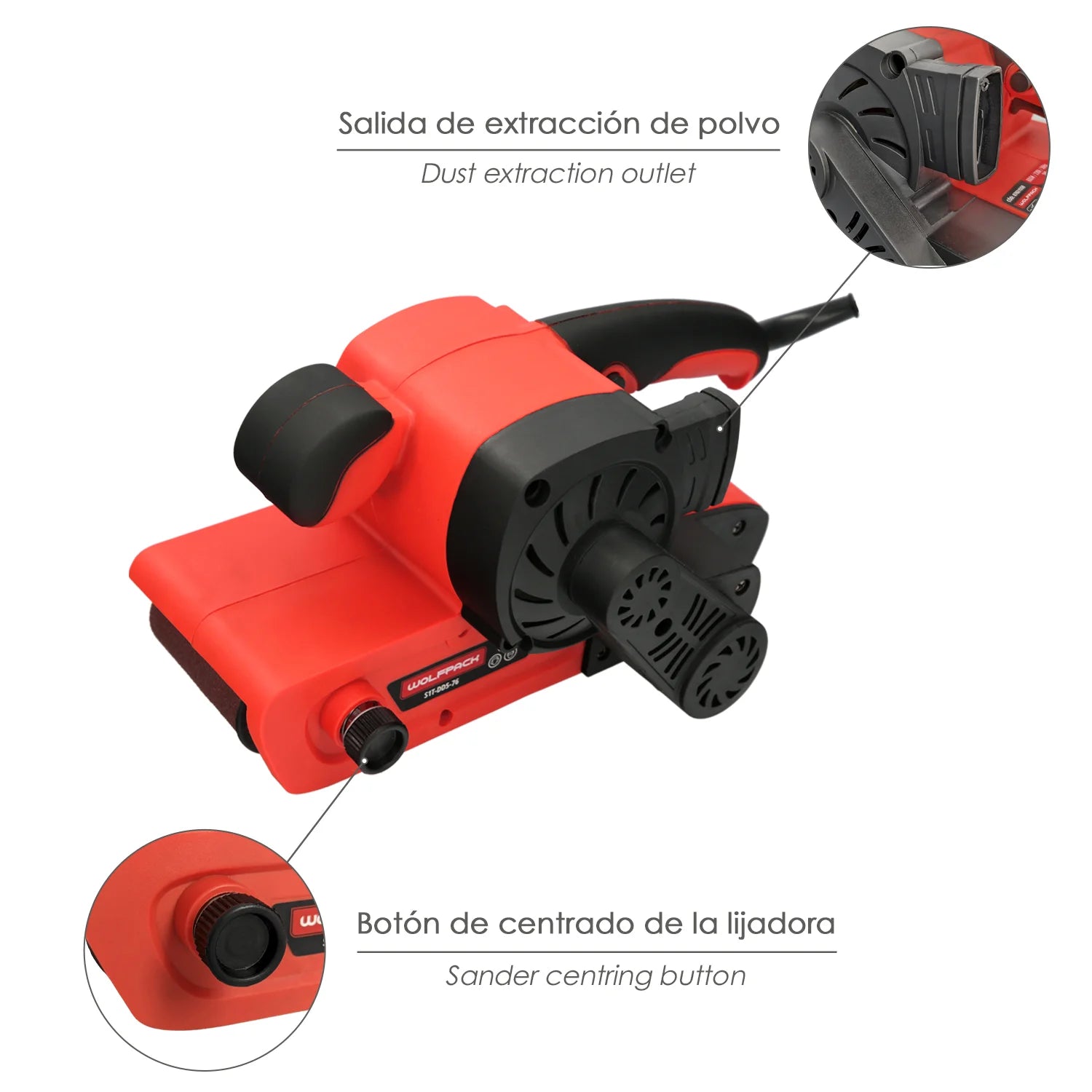 Lijadora de Banda 800 W – Potencia y Precisión para Todos tus Proyectos