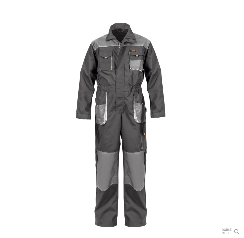 Mono de Trabajo Comfort Plus Gris – 9 Bolsillos, Rodillas y Codos Reforzados, Triple Costura