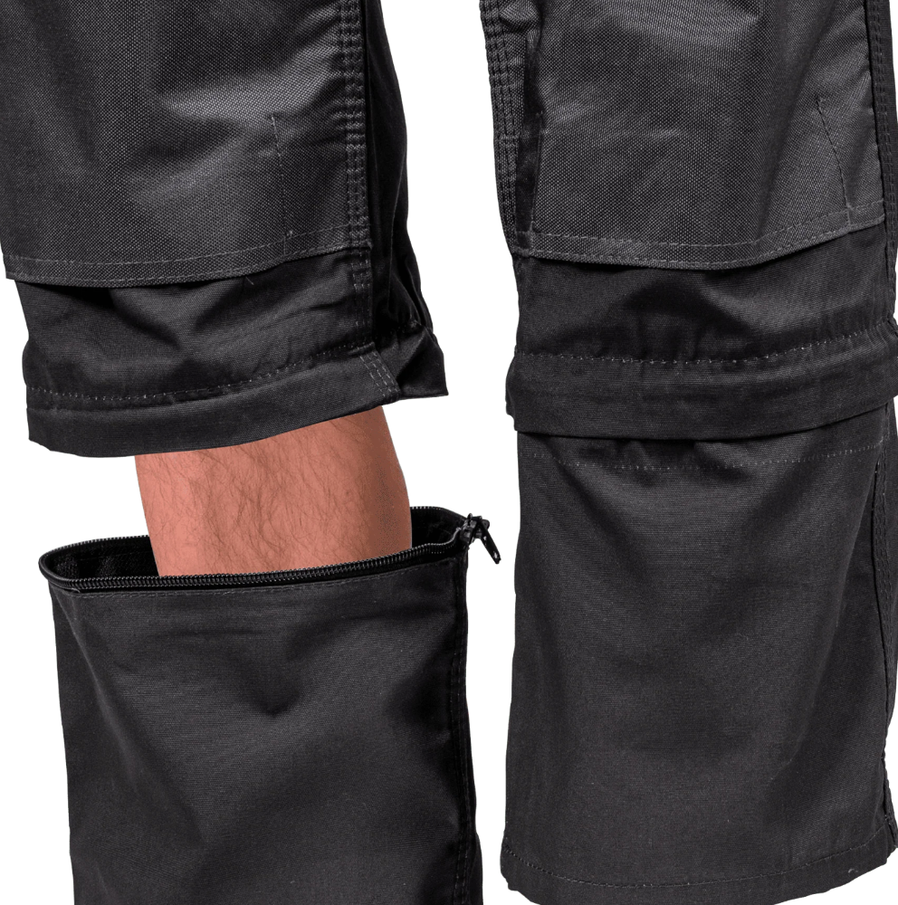 Pantalones de Trabajo Comfort Plus Gris – Con Rodilleras, Bolsillos Multifuncionales y Cintura Elástica