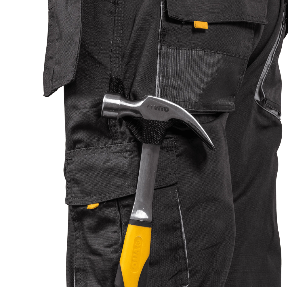 Pantalones de Trabajo Comfort Plus Gris – Con Rodilleras, Bolsillos Multifuncionales y Cintura Elástica