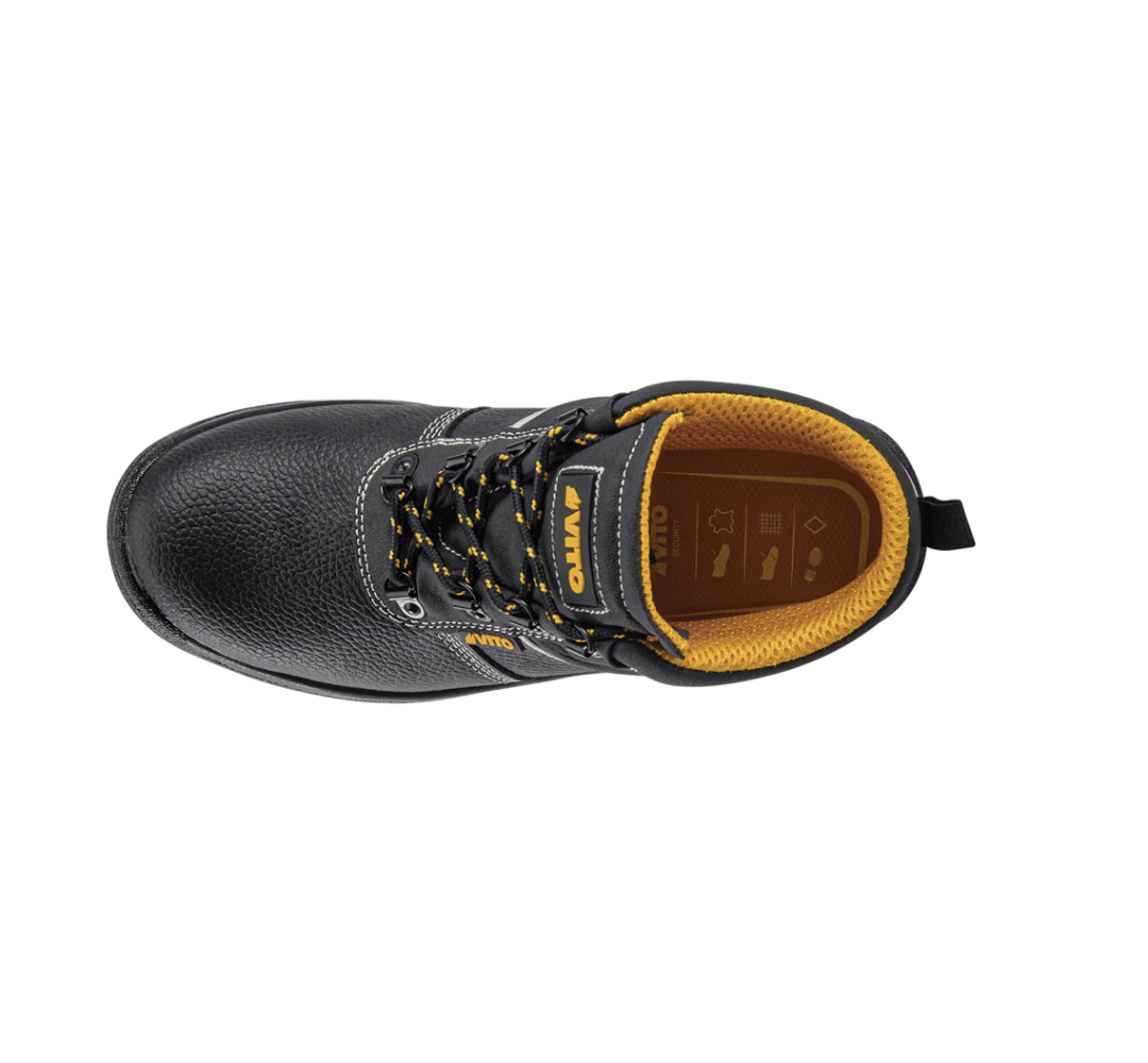 Bota de Seguridad de Piel S3 con Puntera de Acero y Suela PU