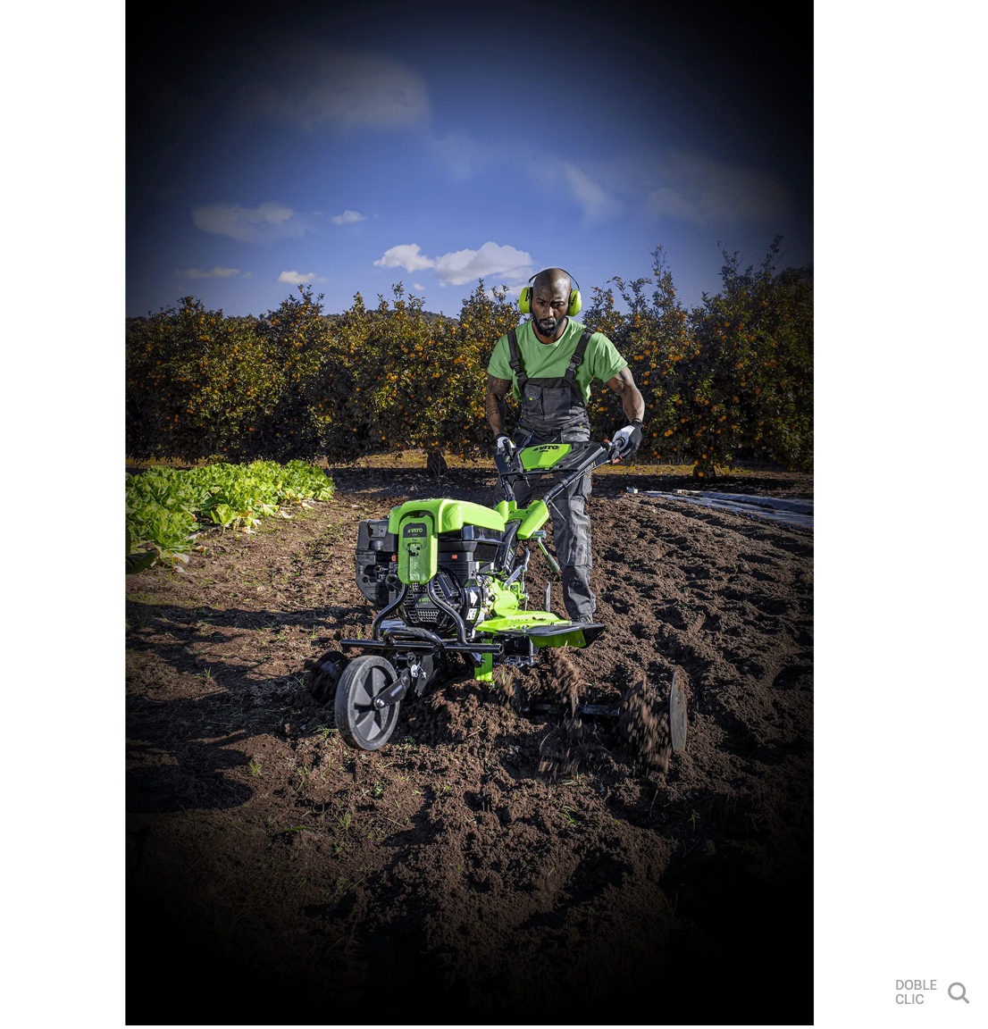 Motoazada de Gasolina 7 CV y 212 cc con Transmisión Directa y 120 cm de Trabajo