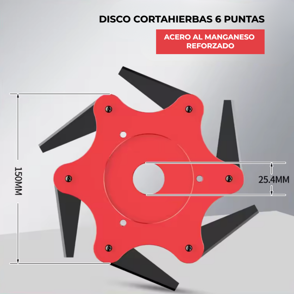 Disco de 6 Puntas para Desbrozadora | Corte Rápido y Duradero