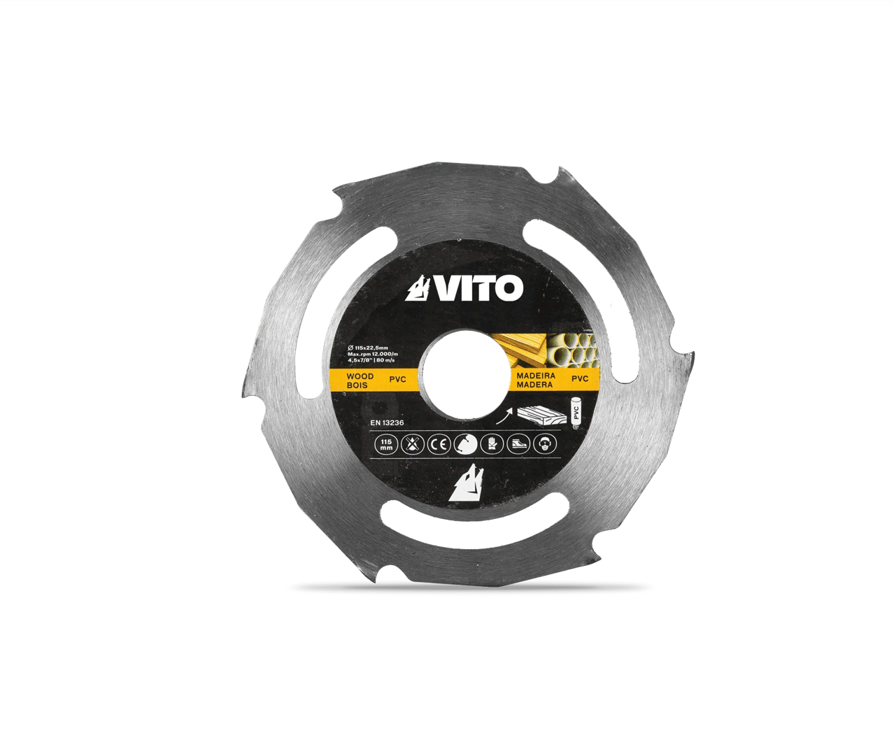 Disco de Corte para Madera y PVC 115 mm | Compatible con Amoladora Eléctrica y a Batería