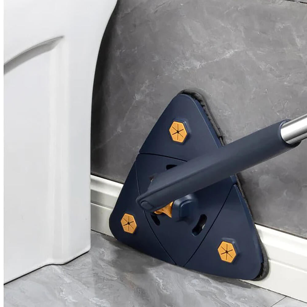 Mopa Triangular Giratoria 360º con Autoescurrido y Mango Extensible | Incluye 2 Paños de Microfibra