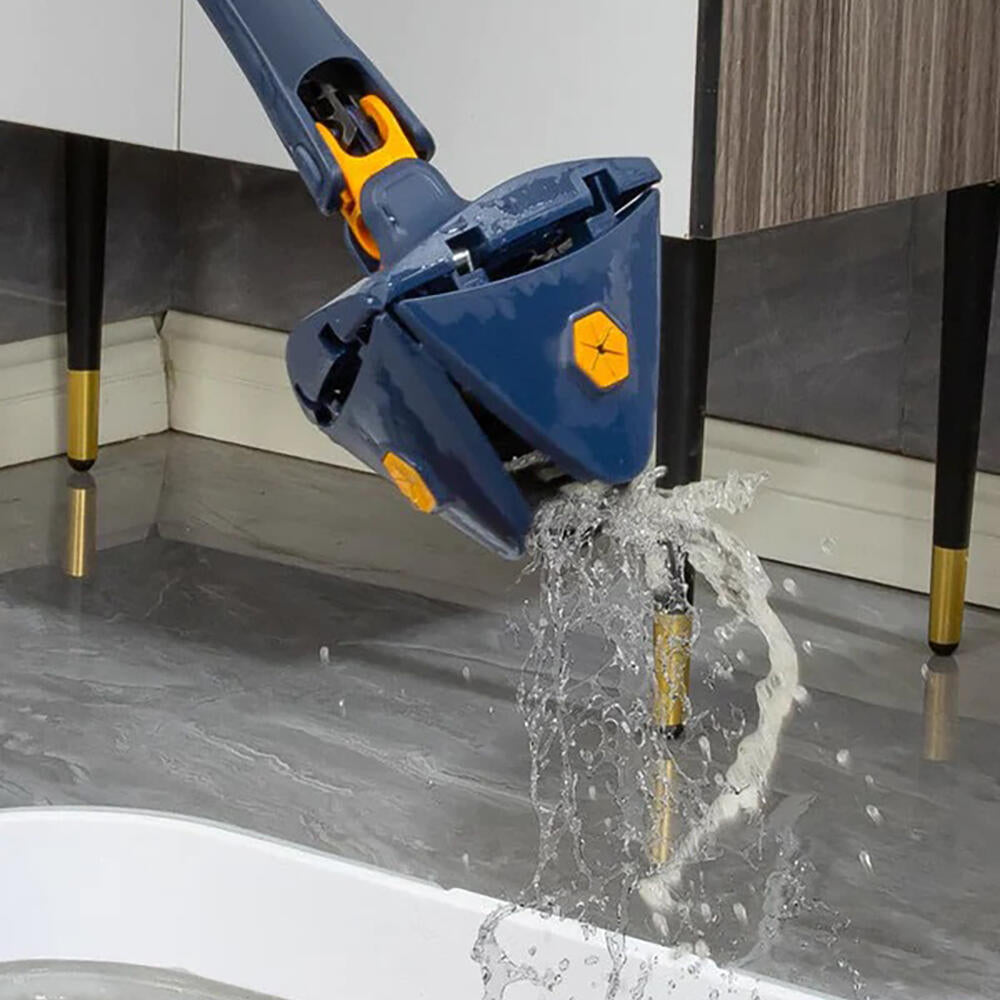 Mopa Triangular Giratoria 360º con Autoescurrido y Mango Extensible | Incluye 2 Paños de Microfibra