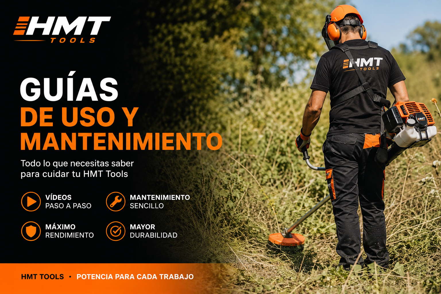 Cómo arrancar la desbrozadora HMT Tools BC520R paso a paso