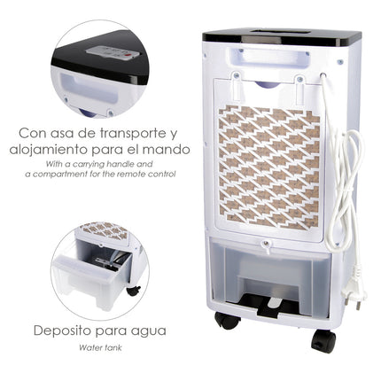 Ventilador Refrescador por Agua con Mando y Temporizador