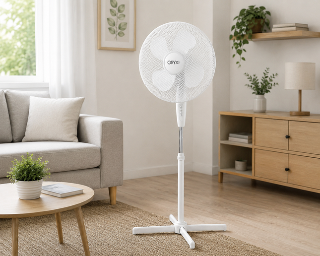 Ventilador de Pie Blanco Ø40 cm 45W Oscilante