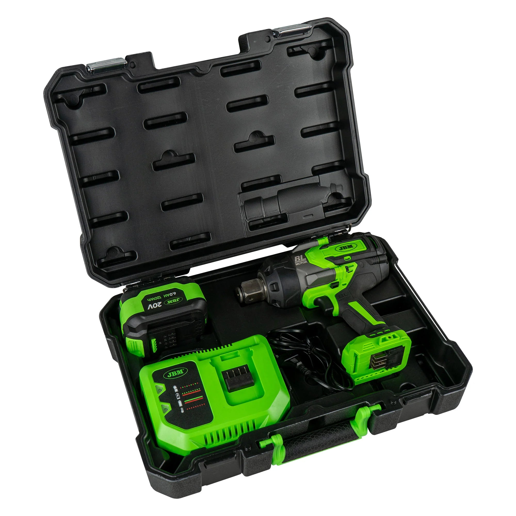 PISTOLA DE IMPACTO BRUSHLESS A BATERÍA 1" 2300NM CON MALETÍN