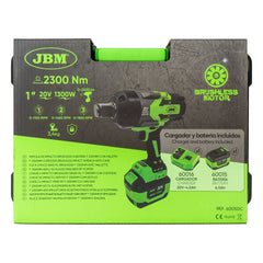 PISTOLA DE IMPACTO BRUSHLESS A BATERÍA 1" 2300NM CON MALETÍN