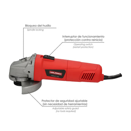 Amoladora Angular 900W Ø115mm, Potencia y Precisión en tus Manos