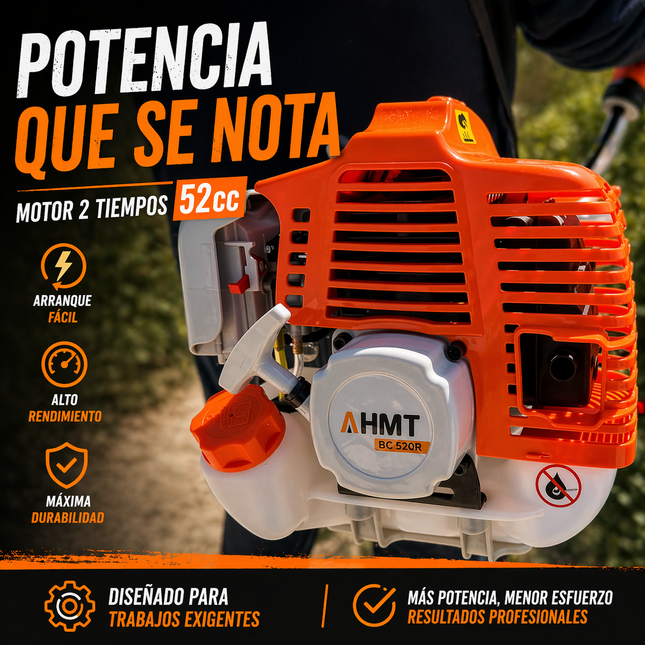 Desbrozadora 52cc Potente HMT Tools – Arranque Fácil y Máximo Rendimiento