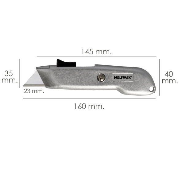 Cutter Autorretráctil con Hoja SK5 de Seguridad