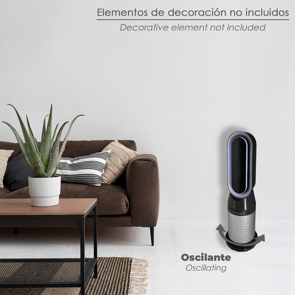 Termoventilador Cerámico con Mando 2000 W | Oscilante y LED