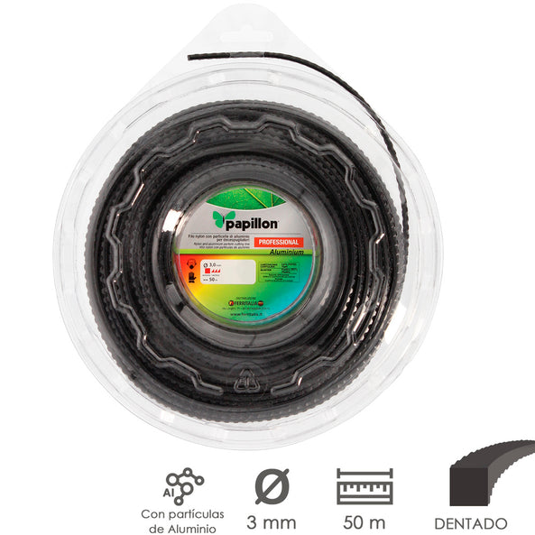Hilo Dentado Nylon/Aluminio 3,0 mm – 50 m | Profesional Desbrozadora