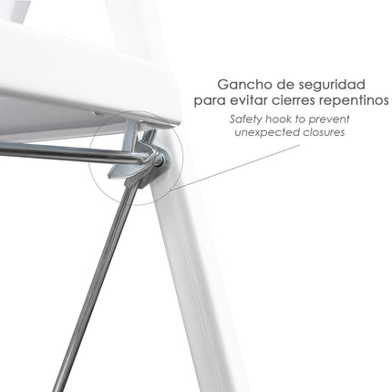 Escalera Oryx Aluminio 3 Peldaños – Compacta, Resistente y Fácil de Transportar