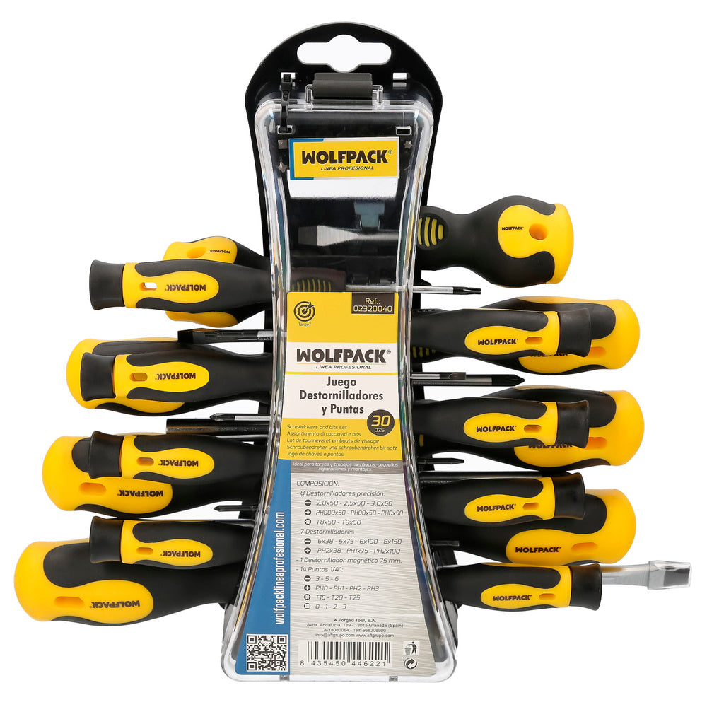 Juego de Destornilladores y Puntas 30 Piezas con Soporte | Precisión y Versatilidad