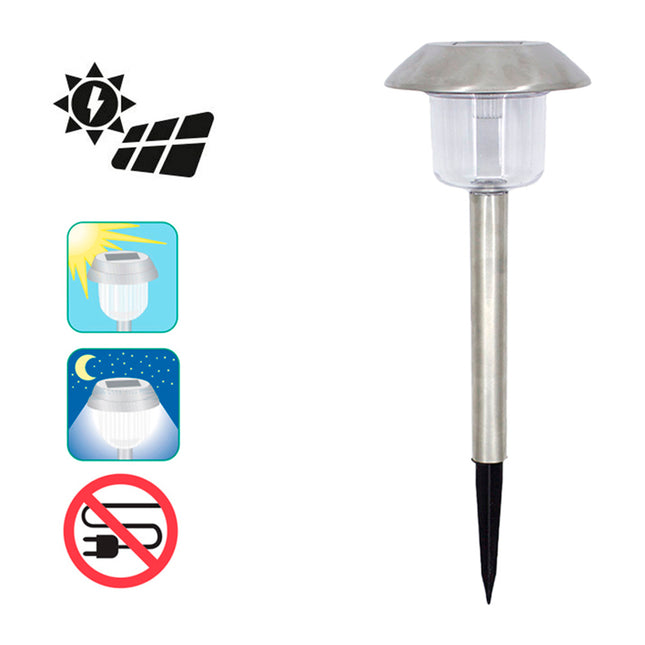 Lámpara Solar Inoxidable para Exteriores