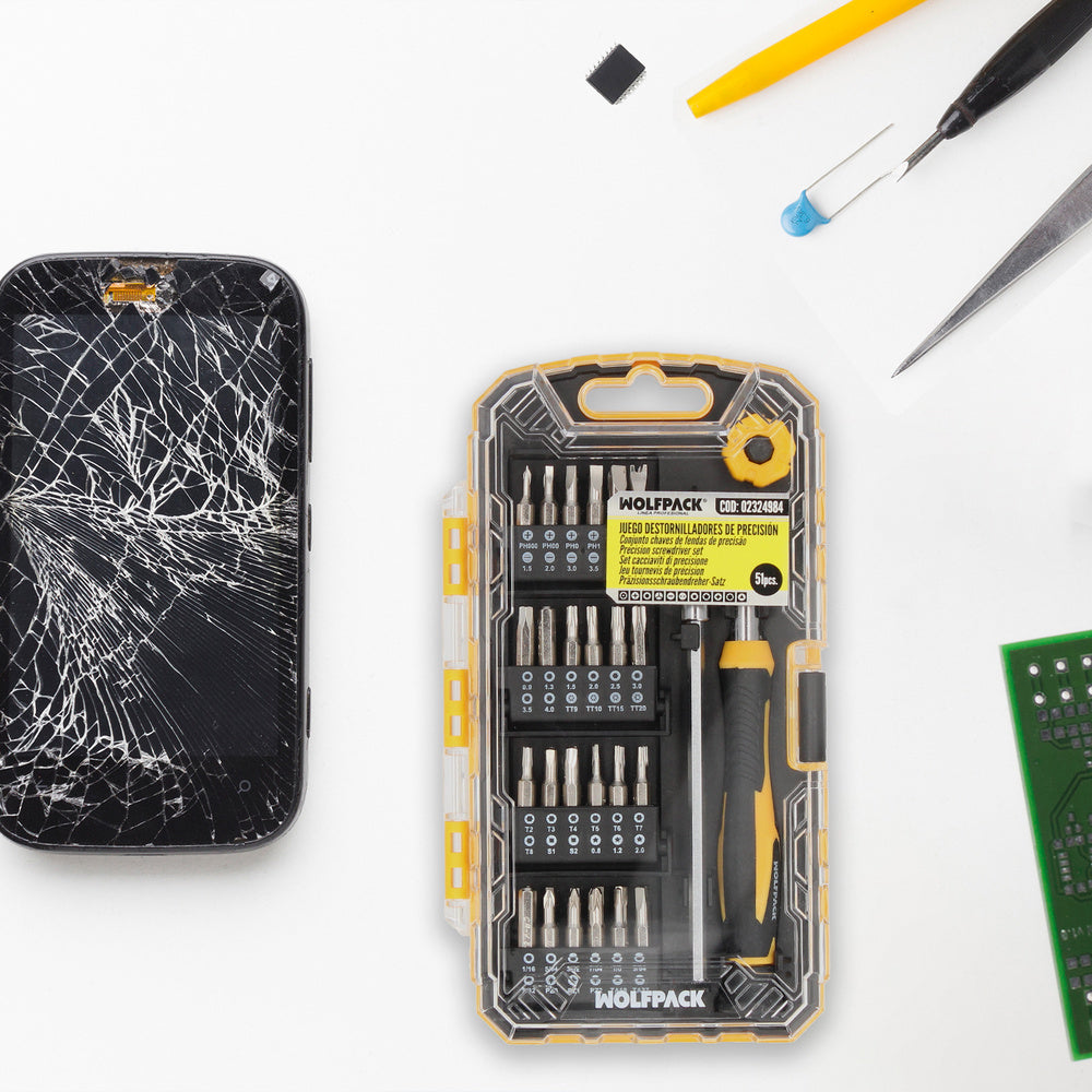 Juego de Destornilladores de Precisión 51 Piezas | Set Magnético para Electrónica, Móviles y Portátiles