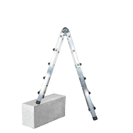 Escalera Telescópica Aluminio 3+3 Peldaños - Perfil 67mm