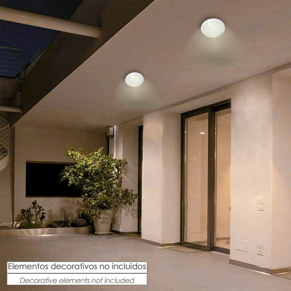 Lámpara Plafón Interiores / Exteriores IP45 E27 Ø27 cm