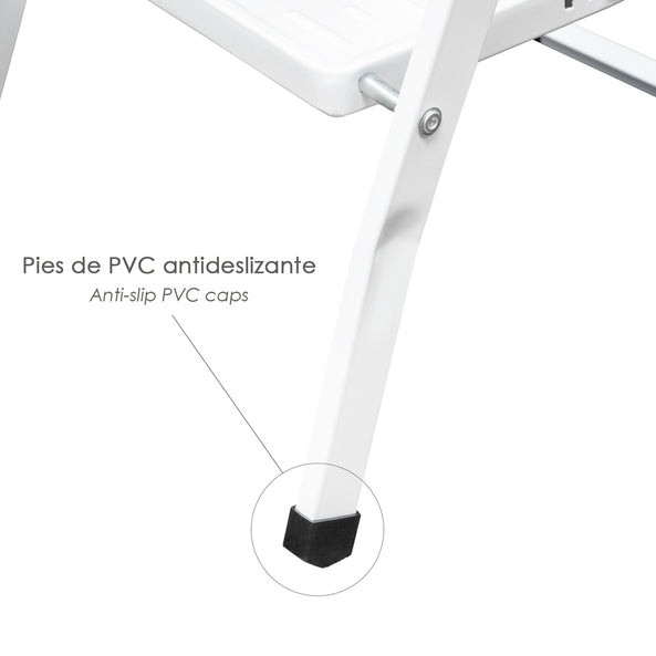 Escalera Oryx Aluminio 2 Peldaños - Plegable, Antideslizante, Ligera y Resistente