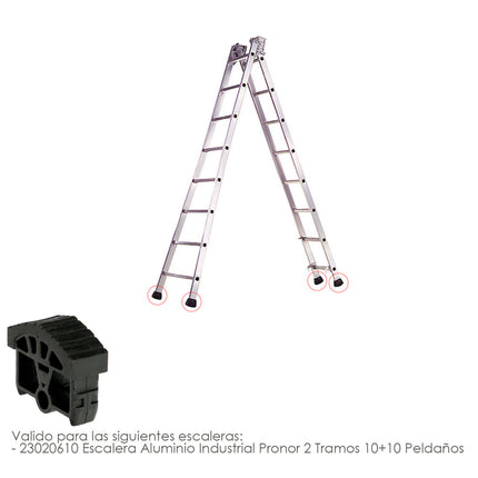 Contera para Escalera Pronor 2 Tramos 10+10 Peldaños (Perfil 66 mm)